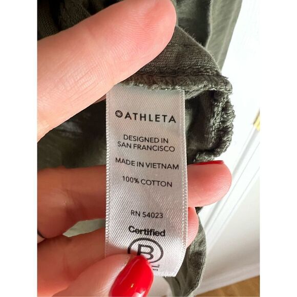 Athleta Womens Green Blouse Size M - Picture 2 of 3